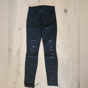 J BRAND MARIA DISTRESSED Black Jeans